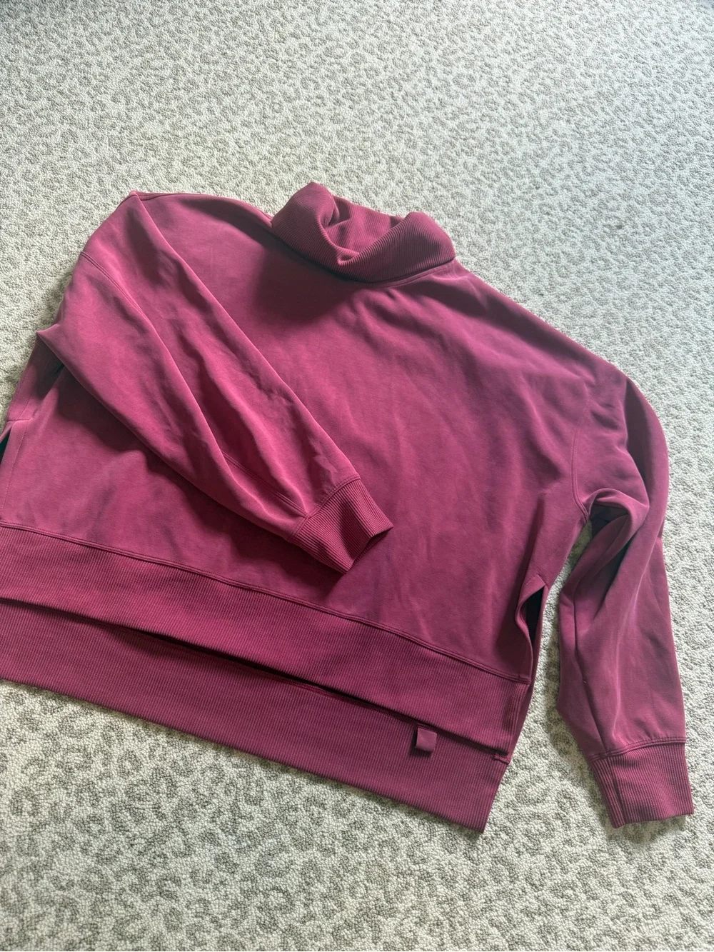 lululemon All Yours Mock Neck Fleece Pullover Brier Rose Size 12